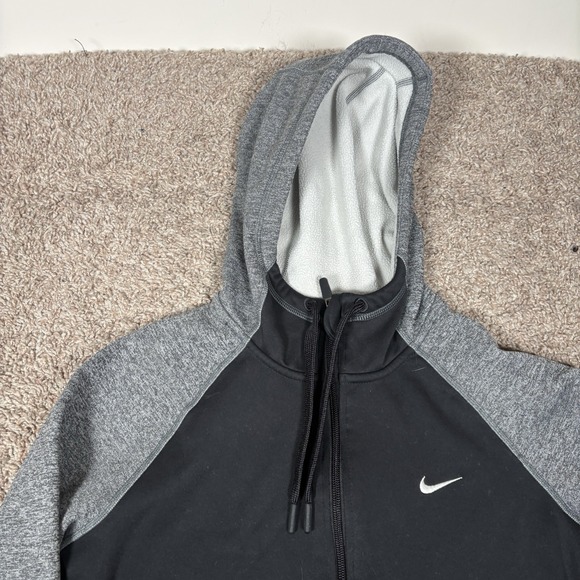 Nike Hoodie Women's S Gray Therma-Fit Training Sweatshirt Full Zip Jacket Active - Picture 3 of 11